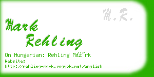 mark rehling business card